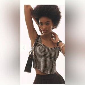 Dolan Left Coast Sweatheart Cropped Corset Tank